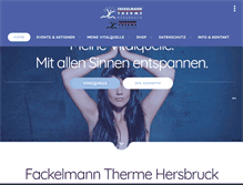 Tablet Screenshot of fackelmanntherme.de